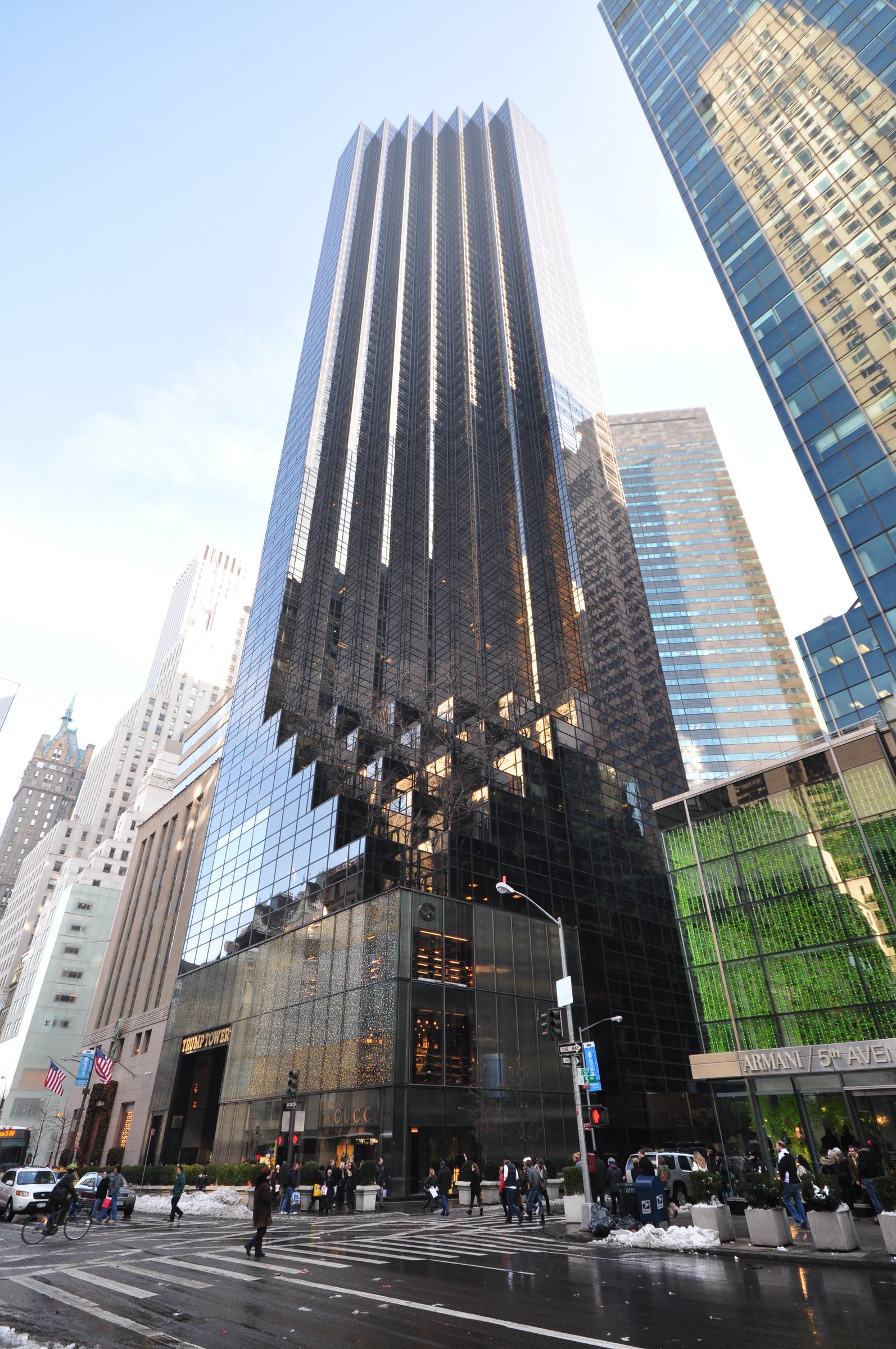Trump Tower exterior on Fifth Avenue